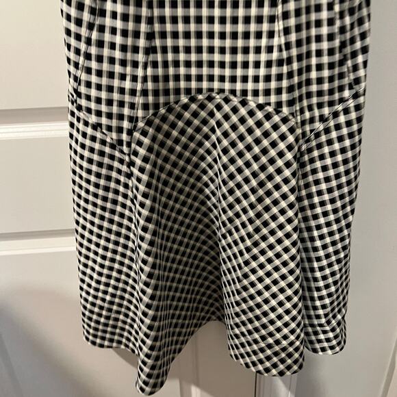 $1450 Lela Rose 14 Gingham Print Dress Fit & Flare - Picture 6 of 8